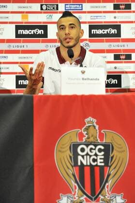 Younes Belhanda (ogcnice) - Fussball Frankreich, Ligue 1, Pressetermin Neuzugang OGC Nice - 02 09 2016 NorbertScanella Panoramic 