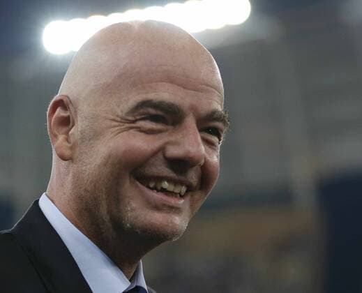 Italy vs France friendly soccer match The FIFA s president Giovanni Infantino before the friendly soccer match,between Italy and France at the San Nicola stadium.  CiroxDexLucax xPacificxPress