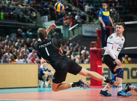 Bremen, Deutschland, 02.09.2016: Volleyball Länderspiel - Deutschland - Tschechien. Christian Fromm (Deutschland 1)