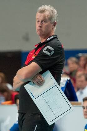 Trainer Vital Heynen (Deutschland) Portrait, Nahaufnahme, Einzelfoto, Einzelbild, Volleyball, Länderspiel, Deutschland - Tschechien, xobx