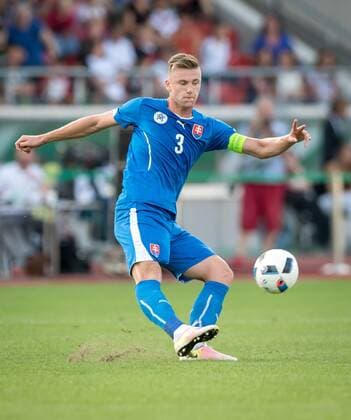 2. September 2016: Kassel, Fussball U21 U 21 Testspiel: Deutschland - Slowakei: Milan Skriniar (Slowakei).