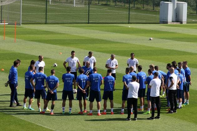 September 3, 2016 - Zenica, Bosnia and Herzegovina - Bosnia and Herzegovina s national team Nationalteam players attend a training session three days before first 2018 World Cup qualifying match against Estonia. Bosnia and Herzegovina s national soccer team training session - ZUMAd128