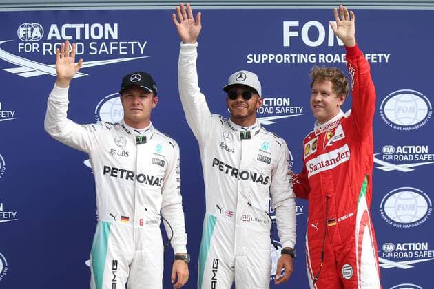Motorsports: FIA Formula One World Championship WM Weltmeisterschaft 2016, Grand Prix of Italy, 6 Nico Rosberg (GER, Mercedes AMG Petronas Formula One Team), 44 Lewis Hamilton (GBR, Mercedes AMG Petronas Formula One Team), 5 Sebastian Vettel (GER, Scuderia Ferrari), xHOCHxZWEIx