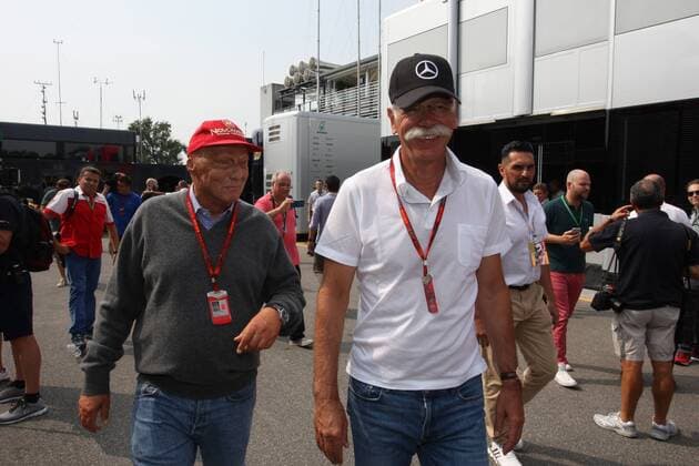 Italian Grand Prix, Monza 01 - 04 September 2016 04.09.2016 - Nikki Lauda (AU), Mercedes and Dr. Dieter Zetsche, Chairman of Daimler 