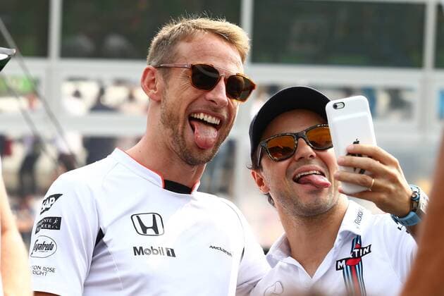 Italian Grand Prix, Monza 01 - 04 September 2016 04.09.2016 - Jenson Button (GBR) McLaren Honda MP4-31 and Felipe Massa (BRA) Williams FW38 at drivers parade 