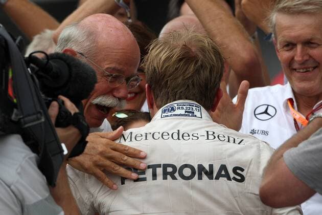Italian Grand Prix, Monza 01 - 04 September 2016 04.09.2016 - Race, Nico Rosberg (GER) Mercedes AMG F1 W07 Hybrid race winner and Dr. Dieter Zetsche, Chairman of Daimler 