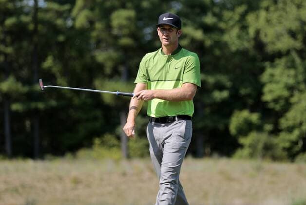 04 September 2016: Kevin Chappell walks off 4 during the third round of the Deutsche Bank Championship at TPC Boston in Norton, Massachusetts. (Photograph by Fred Kfoury III Icon Sportswire) GOLF: SEP 04 PGA Golf Herren - Deutsche Bank Championship - Third Round Icon482160904044 EDITORIAL USE ONLY