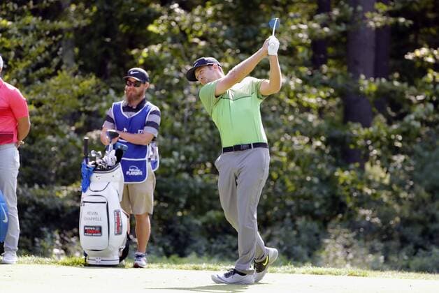 04 September 2016: Kevin Chappell drives from the 5th tee during the third round of the Deutsche Bank Championship at TPC Boston in Norton, Massachusetts. (Photograph by Fred Kfoury III Icon Sportswire) GOLF: SEP 04 PGA Golf Herren - Deutsche Bank Championship - Third Round Icon482160904045 EDITORIAL USE ONLY