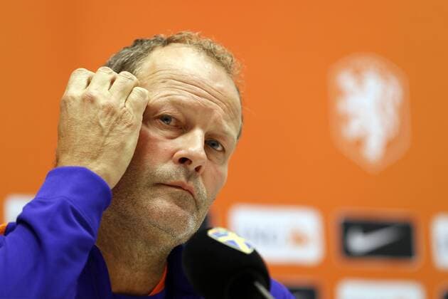 coach Danny Blind of Hollandduring a press conference PK Pressekonferenz prior to the FIFA World Cup WM Weltmeisterschaft Fussball 2018 qualifying match between Sweden and Netherlands on September 5, 2016 at the Friends Arena in Solna, Sweden. Netherlands in Sweden Press conference 2016 2017 xVIxxIVx 6162782