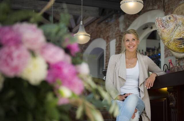 DSC Volleyballerin Mareen Apitz, aufgenommen am Freitag (13.05.2016) im Restaurant Elements in Dresden. RM001