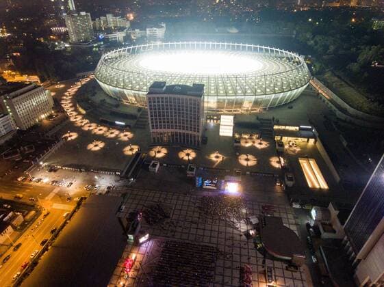 Airborne footage of Ukraine - Iceland match at NSC Olimpiyskiy Kyiv  Copyright: KudymetsxMaksym 473162