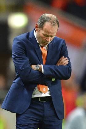 Hollands förbundskapten Danny Blind deppar Fußball WM Quali Schweden - Niederlande Nationalteam Länderspiel Stockholm.  Copyright: LUDVIGxTHUNMAN BB160906LT026
