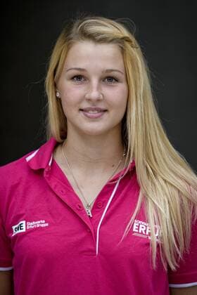 Volleyball, 1. BL Damen, Schwarz Weiss Erfurt Porträttermin SCHWARZ-WEISS ERFURT VOLLEYTEAM 07 09 2016 - Erfurt: Die Volleyball Damen erstliga Mannschaft des Schwarz-Weiss Erfurt Volleyteam. Lisa Stock 14.