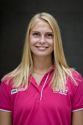 Volleyball, 1. BL Damen, Schwarz Weiss Erfurt Porträttermin SCHWARZ-WEISS ERFURT VOLLEYTEAM 07 09 2016 - Erfurt: Die Volleyball Damen erstliga Mannschaft des Schwarz-Weiss Erfurt Volleyteam. Selma Hetmann 1.