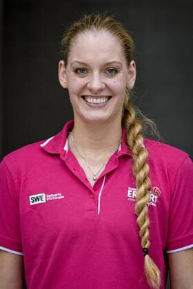 Volleyball, 1. BL Damen, Schwarz Weiss Erfurt Porträttermin SCHWARZ-WEISS ERFURT VOLLEYTEAM 07 09 2016 - Erfurt: Die Volleyball Damen erstliga Mannschaft des Schwarz-Weiss Erfurt Volleyteam. Macy Ubben 7.