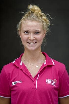 Volleyball, 1. BL Damen, Schwarz Weiss Erfurt Porträttermin SCHWARZ-WEISS ERFURT VOLLEYTEAM 07 09 2016 - Erfurt: Die Volleyball Damen erstliga Mannschaft des Schwarz-Weiss Erfurt Volleyteam. Madleen Piest 15.