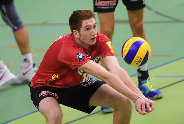 Volleyball 1. Bundesliga Saison 2016 2017 Testspiel TV Rottenburg - SV Fellbach 07.09.2016 Tim Grozer (TV Rottenburg) 