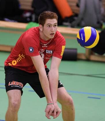 Volleyball 1. Bundesliga Saison 2016 2017 Testspiel TV Rottenburg - SV Fellbach 07.09.2016 Tim Grozer (TV Rottenburg) 
