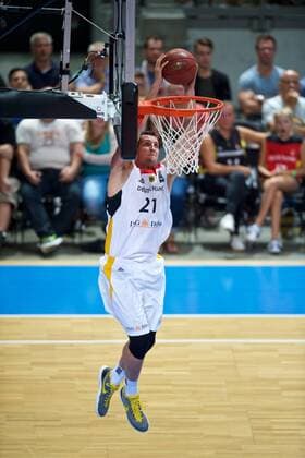 Basketball Oberhausen 07.09.2016 EM Qualifikation Eurobasket Qualifiers Länderspiel Nationalmannschaft Deutschland (GER) - Niederlande (NED) Paul Zipser (Deutschland, No.21)