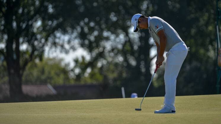 September 9, 2016 - Spijk, Netherlands - Beyond Hun An of Korea putting on the 13th green on second round of the KLM Open at The Dutch on September 9 2016 in Spijk, Netherlands. KLM Open - Day Two  - ZUMAn230