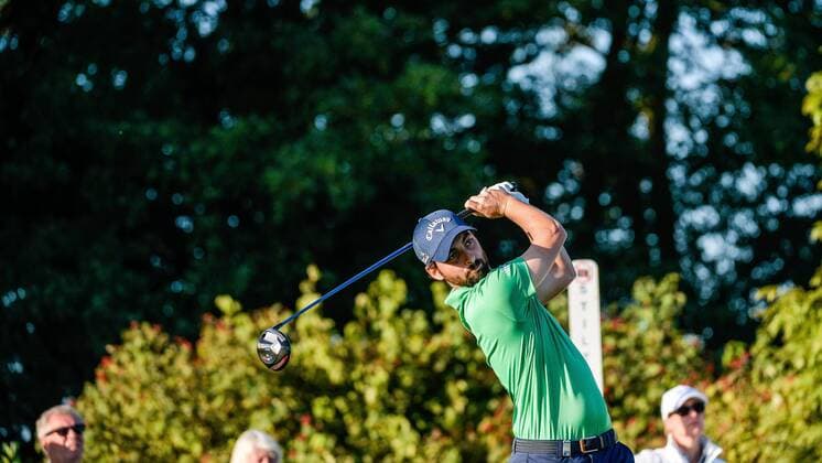 Golf, European Tour, KLM Open in Spijk September 10, 2016 - Spijk, Netherlands - Thomas Linard hits off the 3rd Tee during the third round of the KLM Open held at The Dutch on September 10 2016 in Spijk, Netherlands. KLM Open - Day Three  - ZUMAn230