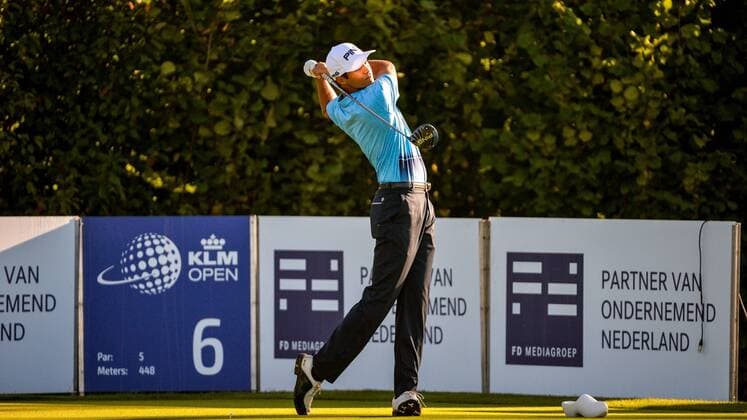 Golf, European Tour, KLM Open in Spijk September 10, 2016 - Spijk, Netherlands - Johannes Veerman from the USA tees off the 6th tee during the third round of the KLM Open held at The Dutch on September 10 2016 in Spijk, Netherlands. KLM Open - Day Three  - ZUMAn230