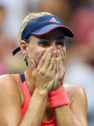 NEW YORK, Sept. 10, 2016 -- Angelique Kerber of Germany celebrates victory after the women s singles final match against Karolina Pliskova of Czech Republic at the 2016 U.S. Open in New York, the United States, Sept. 10, 2016. Angelique Kerber won 2-1 and claimed the title. ) (SP)U.S.-NEW YORK-TENNIS-U.S. OPEN YinxBogu 