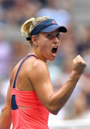 Bilder des Tages - SPORT NEW YORK, Sept. 10, 2016 -- Angelique Kerber of Germany celebrates a point during the women s singles final match against Karolina Pliskova of Czech Republic at the 2016 U.S. Open in New York, the United States, Sept. 10, 2016. Angelique Kerber won 2-1 and claimed the title. ) (SP)U.S.-NEW YORK-TENNIS-U.S. OPEN YinxBogu 