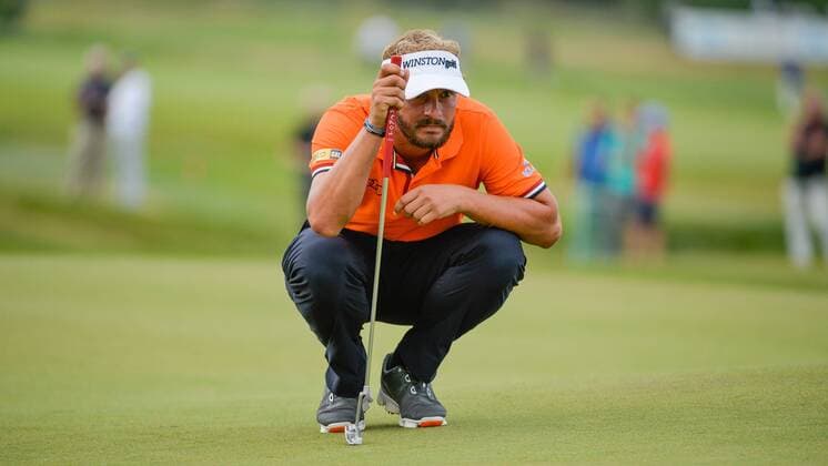 Golf, European Tour, KLM Open in Spijk, Sieger Joost Luisten September 11, 2016 - Spijk, Netherlands - Joost Luiten from the Netherlands surveys his put on the 15th green during the fourth round of the KLM Open held at The Dutch on September 11 2016 in Spijk, Netherlands. KLM Open - Day Four  - ZUMAn230