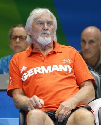 Rio de Janeiro , Paralympics , Sitzvolleyball Deutschland vs. USA , Trainer Rudi Sonnenbichler ( GER)