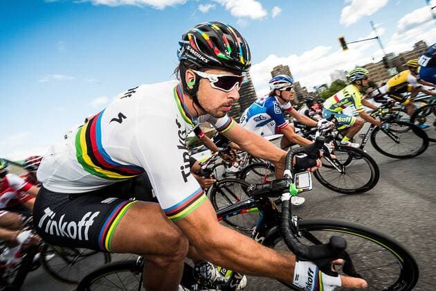 Bilder des Tages - SPORT Der amtierende Strassen-Weltmeister Peter SAGAN ( SVK Tinkoff ) - Aktion - Rennszene - Querformat - quer - horizontal - Event Veranstaltung: 7. Gand Prix Cycliste de Montreal 2016 - Montreal to nach Montreal 205.7 km - Location Ort: Canada Kanada - Europa Europa - Date Datum: 11.09.2016 Stiehl Photography