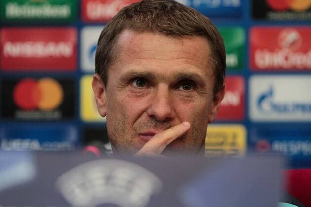 September 12, 2016 - Kiev, Ukraine - FC Dynamo Kyiv head coach Serhiy Rebrov gave pre-match press conference PK Pressekonferenz in Kyiv, on September 12, 2016. FC Dynamo Kiev play with Napoli in a Champions League, Group B soccer match on Tuesday, Sept. 13. Dynamo Kyiv head coach Serhiy Rebrov  - ZUMAn230