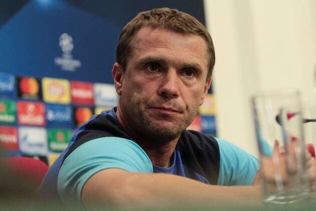 September 12, 2016 - Kiev, Ukraine - FC Dynamo Kyiv head coach Serhiy Rebrov gave pre-match press conference PK Pressekonferenz in Kyiv, on September 12, 2016. FC Dynamo Kiev play with Napoli in a Champions League, Group B soccer match on Tuesday, Sept. 13. Dynamo Kyiv head coach Serhiy Rebrov  - ZUMAn230