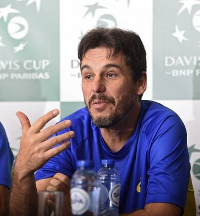 Tennis, DavisCup, Pressekonferenz Brasilien Captain Joao ZWETSCH TENNIS : Conference De Presse Equipe Bresil - Ostende - 13 09 2016 PhotoNews Panoramic 