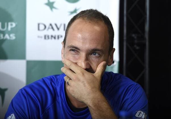 Tennis, DavisCup, Pressekonferenz Brasilien Bruno Soares TENNIS : Conference De Presse Equipe Bresil - Ostende - 13 09 2016 PhotoNews Panoramic 