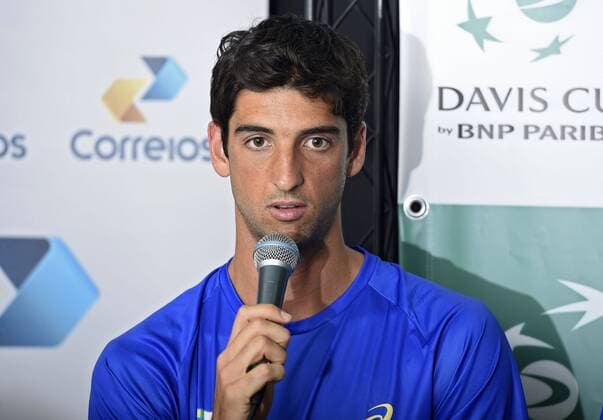 Tennis, DavisCup, Pressekonferenz Brasilien Thomas Bellucci TENNIS : Conference De Presse Equipe Bresil - Ostende - 13 09 2016 PhotoNews Panoramic 
