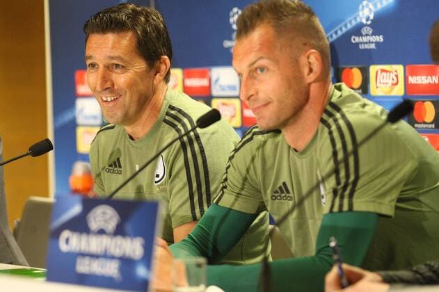 Fußball, CL, Legia Warschau Pressekonferenz Warszawa, Stadion Legii 13.09.2016 Fussball, Champions League, PK Legia Warschau BESNIK HASI ARKADIUSZ MALARZ  160913MSZ009