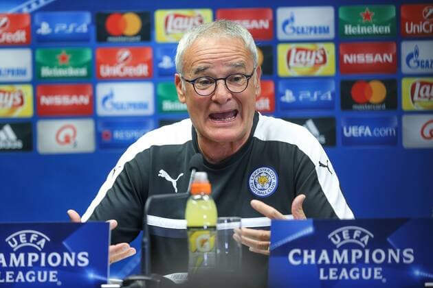Fußball, CL, Leicester City Pressekonferenz Leicester s head coach Claudio Ranieri pictured during a press conference PK Pressekonferenz of English soccer club Leicester City F.C. in Brugge, Tuesday 13 September 2016. Leicester is preparing for the first game in the UEFA Champions League competition against Belgian first division soccer team Club Brugge KV tomorrow. BRUNOxFAHY  x04930782x