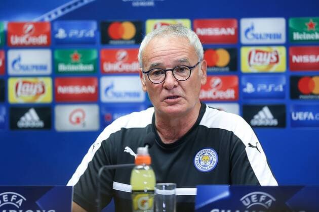 Fußball, CL, Leicester City Pressekonferenz Leicester s head coach Claudio Ranieri pictured during a press conference PK Pressekonferenz of English soccer club Leicester City F.C. in Brugge, Tuesday 13 September 2016. Leicester is preparing for the first game in the UEFA Champions League competition against Belgian first division soccer team Club Brugge KV tomorrow. BRUNOxFAHY  x04930783x