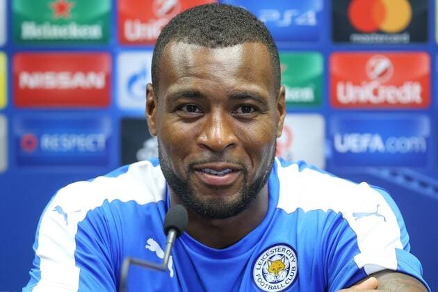 Fußball, CL, Leicester City Pressekonferenz Leicester s Wes Morgan pictured during a press conference PK Pressekonferenz of English soccer club Leicester City F.C. in Brugge, Tuesday 13 September 2016. Leicester is preparing for the first game in the UEFA Champions League competition against Belgian first division soccer team Club Brugge KV tomorrow. BRUNOxFAHY  x04930798x
