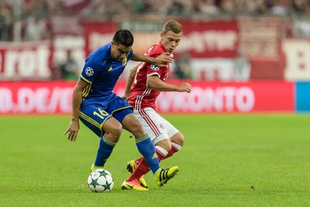 Munich, Germany 13.09.2016, UEFA Champions League - 2016 17 Season, Group D - Matchday 1, FC Bayern Muenchen - FK Rostov, Christian Noboagegen gegen Joshua Kimmich (FCB) ( DeFodi048