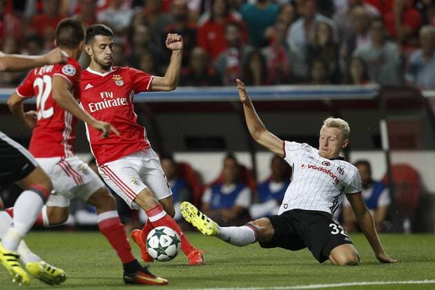 September 13, 2016 - Lisbon, Portugal - Besiktas s defender Andreas Beck (R) vies for the ball with Benfica s forward Pizzi (C) during Champions League 2016 17 match between SL Benfica vs Besiktas, in Lisbon, on September 13, 2016. SL Benfica v Besiktas JK - UEFA Champions League  - ZUMAn230