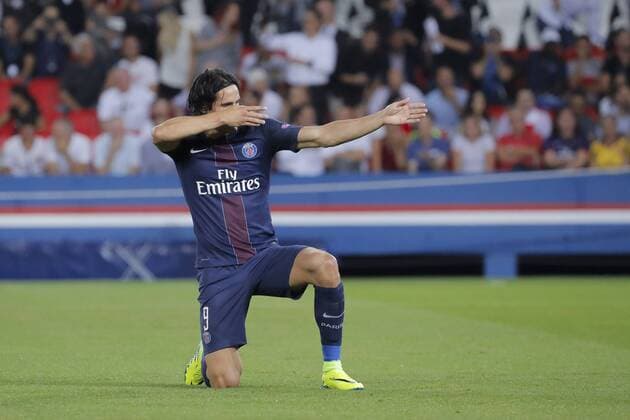 Edinson Roberto Paulo Cavani Gomez (psg) (El Matador) (El Botija) (Florestan) Jubel apres son but FOOTBALL : Paris St. Germain (PSG) vs Arsenal FC London Football Club - UEFA Champions League - 13 09 2016 StephaneAllamanx 