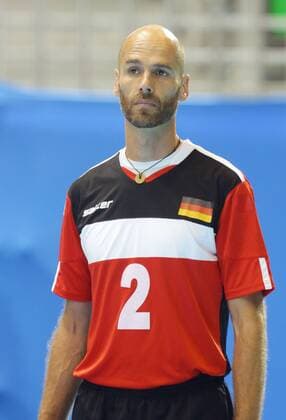 Rio de Janeiro , Paralympics , Sitzvolleyball , Deutschland vs. Brasilien , Martin Vogel ( GER )