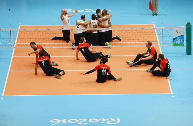 Rio de Janeiro , Paralympics , Sitzvolleyball , Deutschland vs. Brasilien , Enttäuschung Deutschland