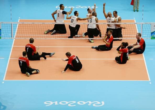 Rio de Janeiro , Paralympics , Sitzvolleyball , Deutschland vs. Brasilien , Enttäuschung Deutschland
