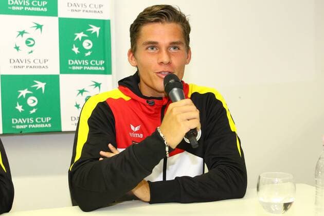 Tennis, Herren, 2016, Davis Cup Relegation Deutschland - Polen, Pressekonferenz, Daniel Masur vor seinem Debüt für die deutsche Davis-Cup-Mannschaft, 13.09.16,