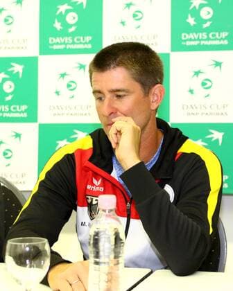 Tennis, Herren, 2016, Davis Cup Relegation Deutschland - Polen, Pressekonferenz, Teamkapitän Michael Kohlmann (Deutschland), 13.09.16,