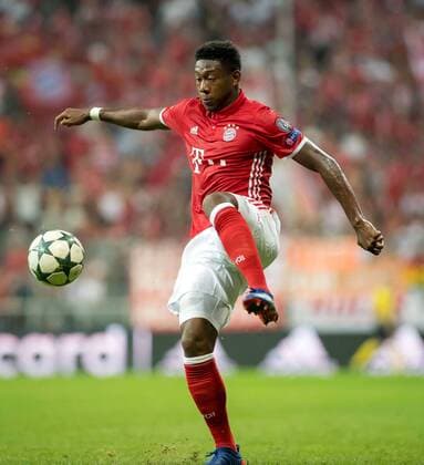 13. September 2016: Muenchen, Allianz Arena: Fussball UEFA Champions League: FC Bayern Muenchen - FK Rostow: Muenchens David Alaba am Ball.