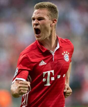 13. September 2016: Muenchen, Allianz Arena: Fussball UEFA Champions League: FC Bayern Muenchen - FK Rostow: Muenchens Joshua Kimmich jubelt ueber seinen Treffer zum 4:0.